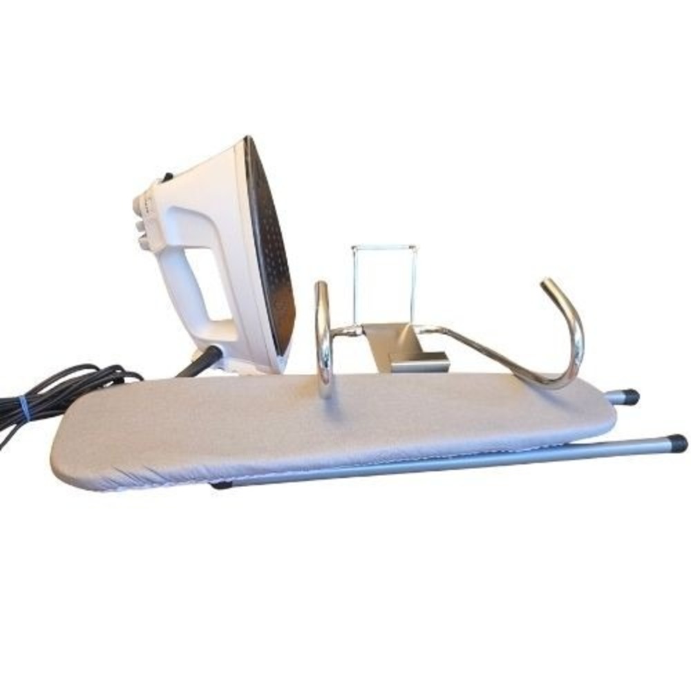 3 pc Iron Tabletop Folding Ironing Board and Over the Door Iron Holder Set